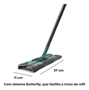 Rodo Mop Chenille Vassoura E Pano Em Microfibra