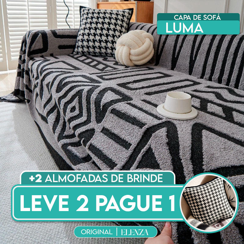 [Leve 2 Pague 1] Capa de Sofá Luma (Design Inovador para sua Casa) +BRINDES: 2 Almofadas