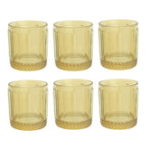 Jogo 6 Copos Baixos em Vidro Âmbar 320ml 9cm
