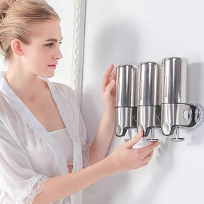 Dispensador Com 1/2/3 Garrafas Manual de Sabonete Líquido/Shampoo/Multifuncional Suporte Parede Para Banheiro/Cozinha
