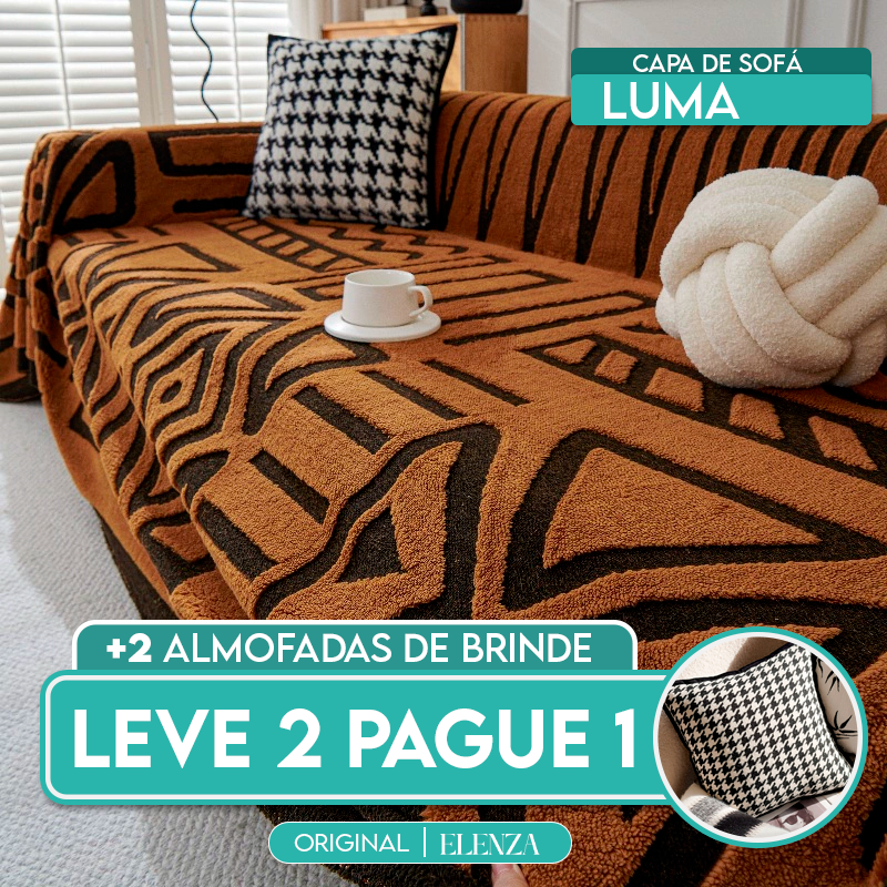 [Leve 2 Pague 1] Capa de Sofá Luma (Design Inovador para sua Casa) +BRINDES: 2 Almofadas